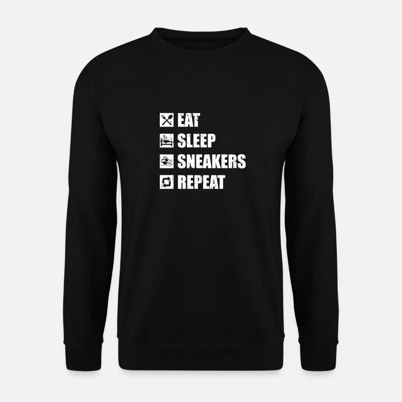 Sneakers Eat Sleep Repeat - Unisex Pullover - Schwarz