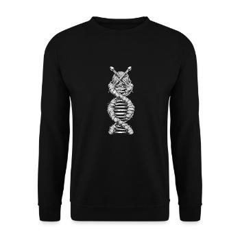 Le tricot, c’est dans mon ADN - Sweat-shirt Unisexe - noir - Devant - Alina (178cm) & Michal (187cm)