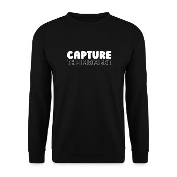 Fotograf Fotografie Kamera Capture The Moment - Unisex Pullover - Schwarz - Vorne - Alina (178cm) & Michal (187cm)
