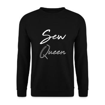 Sewing Sewing Machine - Unisex Sweatshirt - black - Front - Alina (178cm) & Michal (187cm)