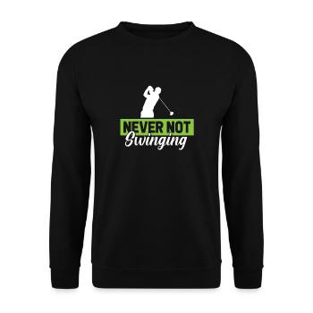 Golf Golfer Golfen - Unisex Pullover - Schwarz - Vorne - Alina (178cm) & Michal (187cm)