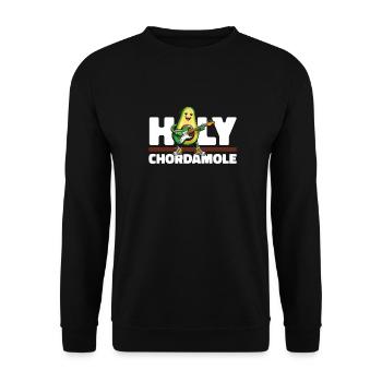 E Gitarre Elektrogitarre Avocado Holy Chordamole - Unisex Pullover - Schwarz - Vorne - Alina (178cm) & Michal (187cm)