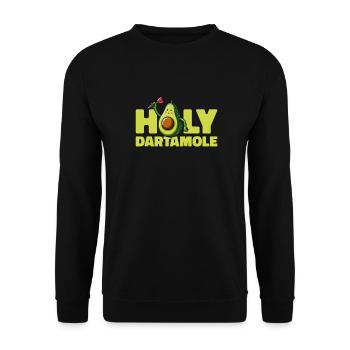 Dart Dartspieler Avocado Holy Dartamole - Unisex Pullover - Schwarz - Vorne - Alina (178cm) & Michal (187cm)