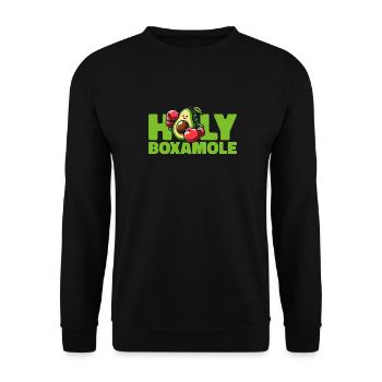 Boxeur Boxer Avocat Holy Boxamole - Sweat-shirt Unisexe - noir - Devant - Alina (178cm) & Michal (187cm)