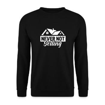 Immobilienmakler - Unisex Pullover - Schwarz - Vorne - Alina (178cm) & Michal (187cm)