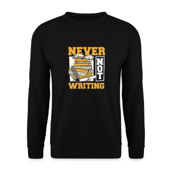 Schriftsteller Autor - Unisex Pullover - Schwarz - Vorne - Alina (178cm) & Michal (187cm)
