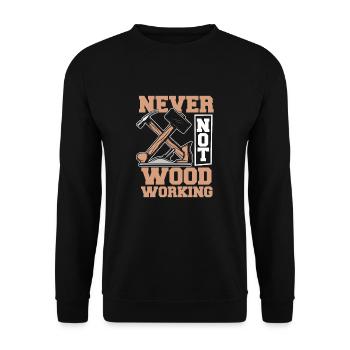 Zimmermann Tischler Schreiner - Unisex Pullover - Schwarz - Vorne - Alina (178cm) & Michal (187cm)
