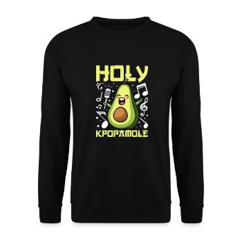 K Pop Kpop Pop Coréenne Avocat Holy Kpopamole - Sweat-shirt Unisexe - noir - Devant - Alina (178cm) & Michal (187cm)