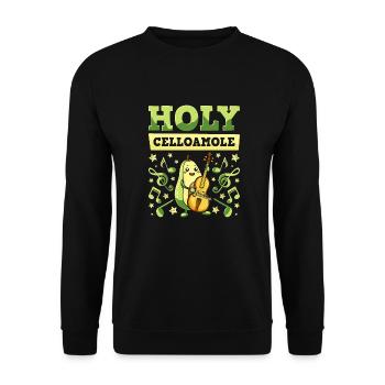 Violoncelle Violoncelle Avocat Saint Celloamole - Sweat-shirt Unisexe - noir - Devant - Alina (178cm) & Michal (187cm)