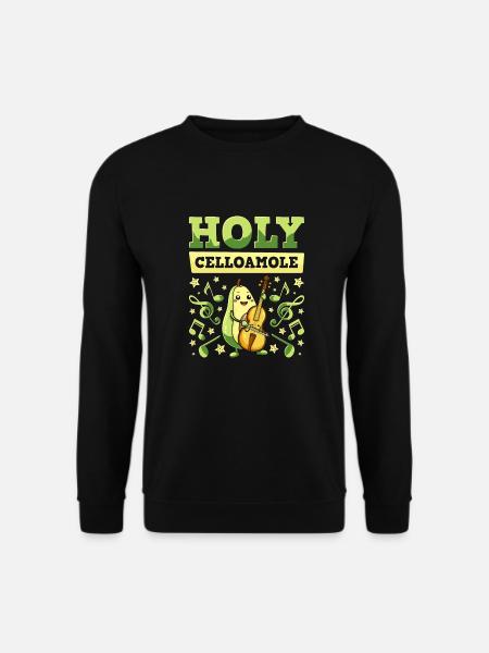 Cello Cellist Avocado Holy Celloamole - Unisex Pullover - Schwarz