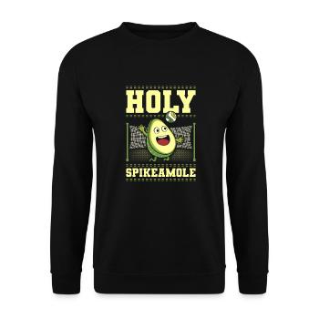 Volley-ball Joueur de volley-ball Avocado Holy Spikeamole - Sweat-shirt Unisexe - noir - Devant - Alina (178cm) & Michal (187cm)