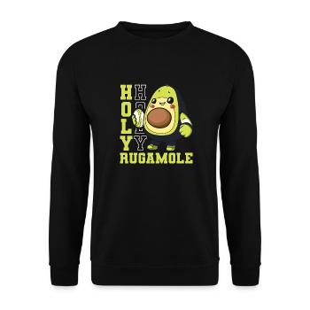 Rugby Avocado Holy Rugamole - Unisex Pullover - Schwarz - Vorne - Alina (178cm) & Michal (187cm)