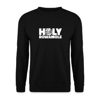 Rowing Avocado Holy Rowamole - Unisex Sweatshirt - black - Front - Alina (178cm) & Michal (187cm)