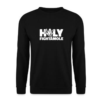 Kung Fu Avocado Holy Fightamole - Unisex Pullover - Schwarz - Vorne - Alina (178cm) & Michal (187cm)