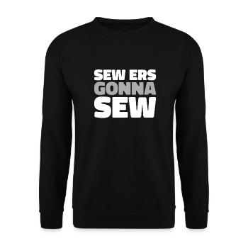 Sewing Sewing Machine - Unisex Sweatshirt - black - Front - Alina (178cm) & Michal (187cm)