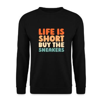 Sneakers - Unisex Sweatshirt - black - Front - Alina (178cm) & Michal (187cm)
