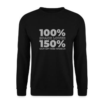 Astronaut, Spaceman, Cosmonaut - Unisex Sweatshirt - black - Front - Alina (178cm) & Michal (187cm)
