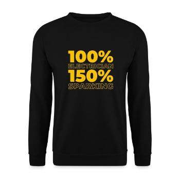 Electrician, Electronics Technician - Unisex Sweatshirt - black - Front - Alina (178cm) & Michal (187cm)