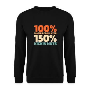 Water polo Water polo players - Unisex Sweatshirt - black - Front - Alina (178cm) & Michal (187cm)