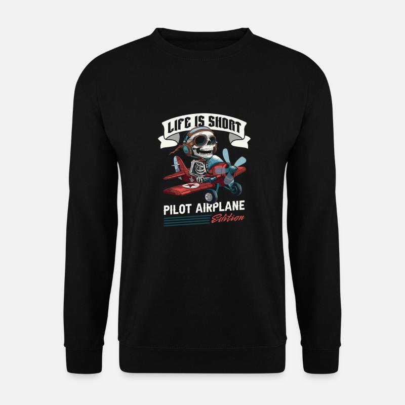 Airplane Pilot - Unisex Sweatshirt - black