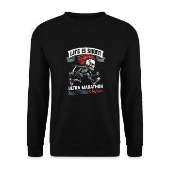 Ultramarathon - Unisex Sweatshirt - black - Front - Alina (178cm) & Michal (187cm)