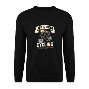 Rennrad Radsport Radsportler - Unisex Pullover - Schwarz - Vorne - Alina (178cm) & Michal (187cm)