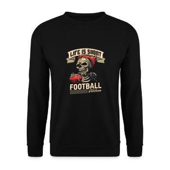 American football - Unisex Sweatshirt - black - Front - Alina (178cm) & Michal (187cm)