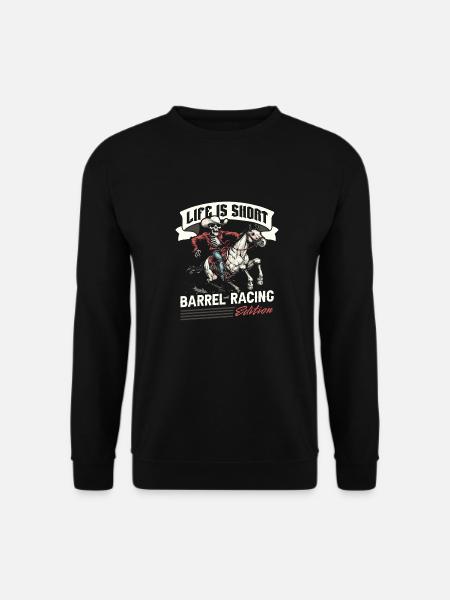 Fassrennen Westernreiten Barrel Racing - Unisex Pullover - Schwarz