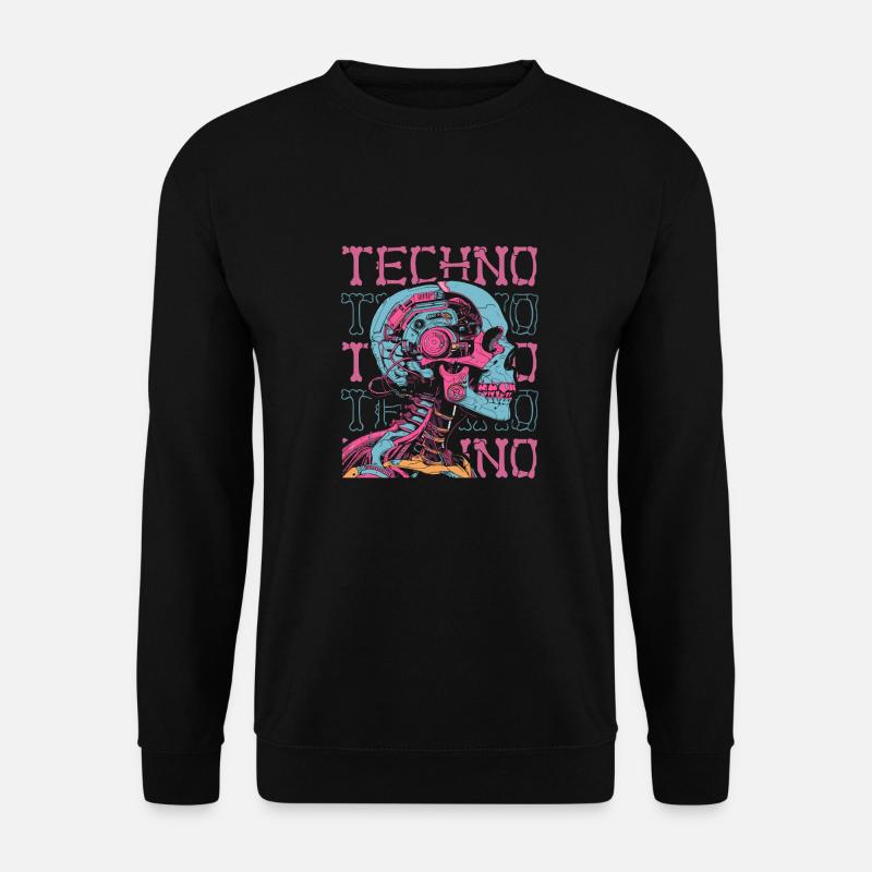 Techno Raver - Unisex Pullover - Schwarz