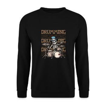 Batterie Batteur Batteur - Sweat-shirt Unisexe - noir - Devant - Alina (178cm) & Michal (187cm)