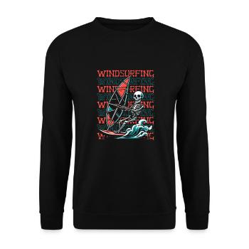 Windsurfing Windsurfer - Unisex Sweatshirt - black - Front - Alina (178cm) & Michal (187cm)