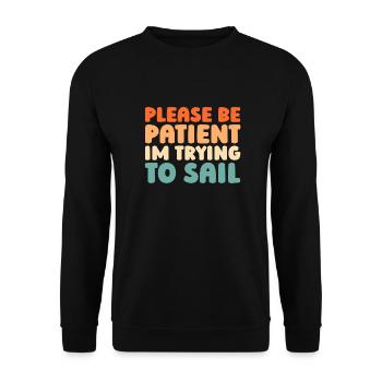 Sailing, Sailing, Sailboat, Navigation - Unisex Sweatshirt - black - Front - Alina (178cm) & Michal (187cm)