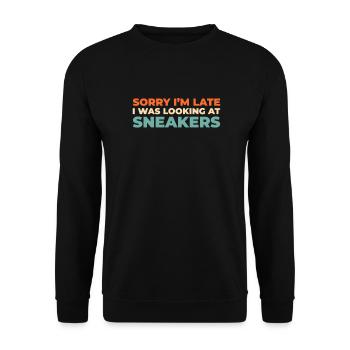 Sneakers - Unisex Sweatshirt - black - Front - Alina (178cm) & Michal (187cm)