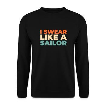 Voilier Voilier Jurer Comme Un Marin - Sweat-shirt Unisexe - noir - Devant - Alina (178cm) & Michal (187cm)