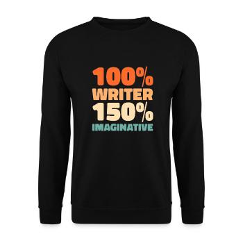 Schriftsteller Autor - Unisex Pullover - Schwarz - Vorne - Alina (178cm) & Michal (187cm)