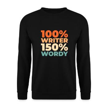Schriftsteller Autor - Unisex Pullover - Schwarz - Vorne - Alina (178cm) & Michal (187cm)