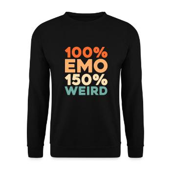 Emo Gothic - Unisex Pullover - Schwarz - Vorne - Alina (178cm) & Michal (187cm)
