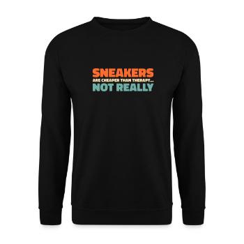 Sneakers Sneaker Collector - Unisex Sweatshirt - black - Front - Alina (178cm) & Michal (187cm)