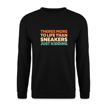 Sneakers Il y a plus à la vie - Sweat-shirt Unisexe - noir - Devant - Alina (178cm) & Michal (187cm)
