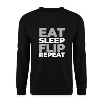 Sneakers Eat Sleep Repeat - Sweat-shirt Unisexe - noir - Devant - Alina (178cm) & Michal (187cm)