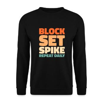Volleyball Volleyballer - Unisex Sweatshirt - black - Front - Alina (178cm) & Michal (187cm)