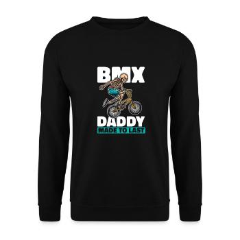 Bmx Bmx Biker Skeleton Fathers Day Dad - Unisex Sweatshirt - black - Front - Alina (178cm) & Michal (187cm)