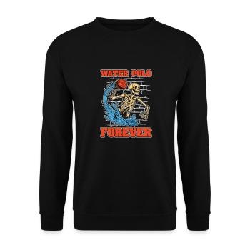 Water-polo Water-polo Skeleton - Sweat-shirt Unisexe - noir - Devant - Alina (178cm) & Michal (187cm)