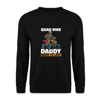 Quad Skeleton Fête des Pères Papa - Sweat-shirt Unisexe - noir - Devant - Alina (178cm) & Michal (187cm)