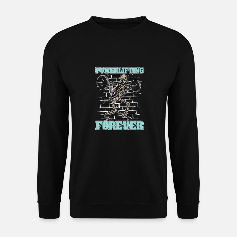 Powerlifting Powerlifter Skeleton - Unisex Sweatshirt - black