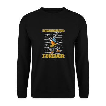 Breakdance Breakdancer Breakdancing Skeleton - Unisex Sweatshirt - black - Front - Alina (178cm) & Michal (187cm)