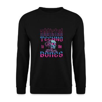 Techno Raver - Unisex Sweatshirt - black - Front - Alina (178cm) & Michal (187cm)