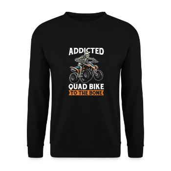 Quad Bike Skelett - Unisex Pullover - Schwarz - Vorne - Alina (178cm) & Michal (187cm)