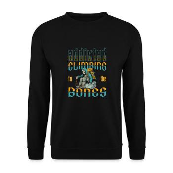 Klettern Kletterer - Unisex Pullover - Schwarz - Vorne - Alina (178cm) & Michal (187cm)