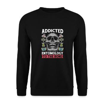Entomology Entomologist Insect Skull - Unisex Sweatshirt - black - Front - Alina (178cm) & Michal (187cm)